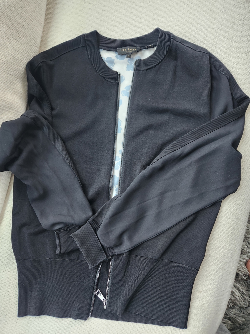 Ted Baker Black Zip-Up Womens Jacket XS/S